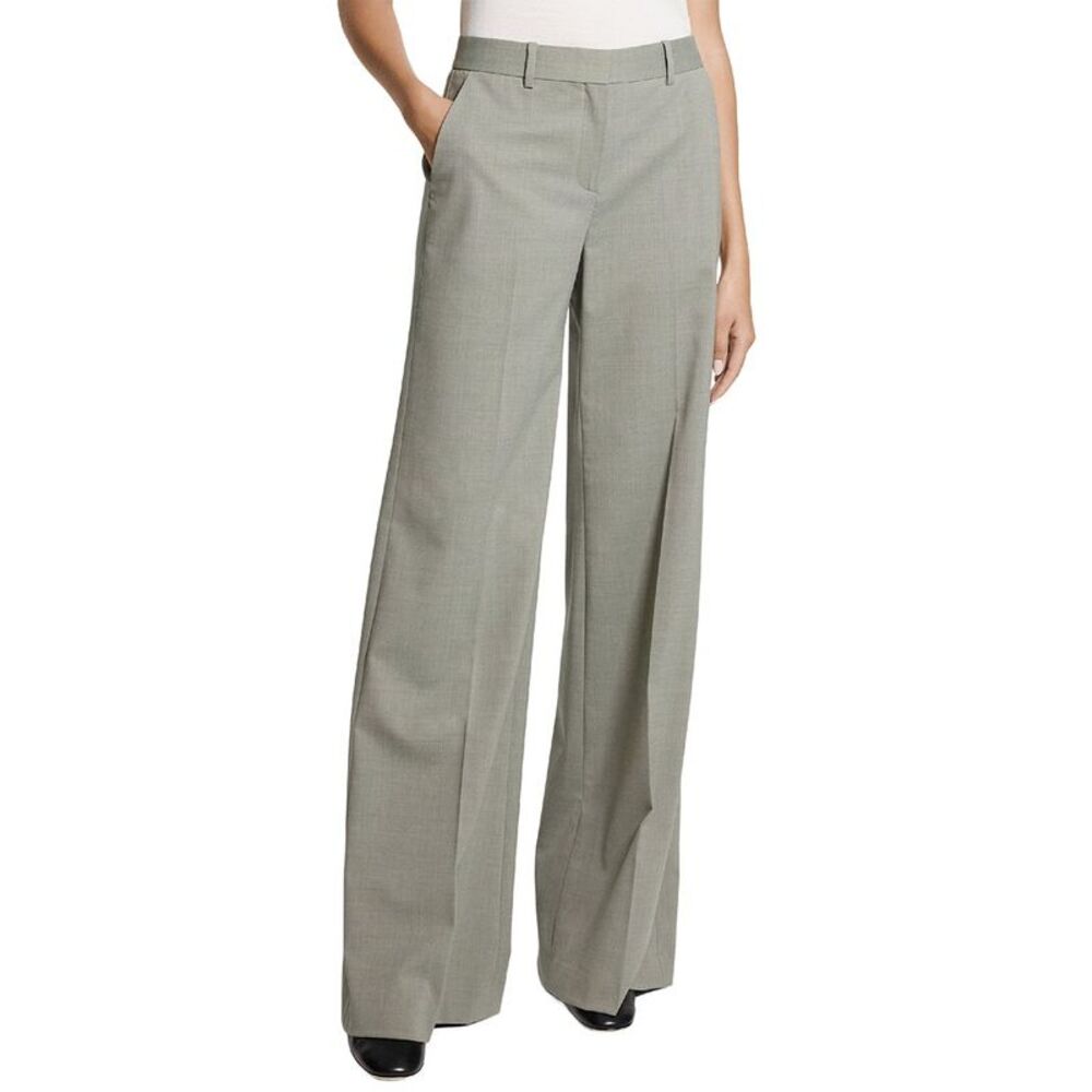 Theory Womens Fluid Flare Wool-Blend Pant